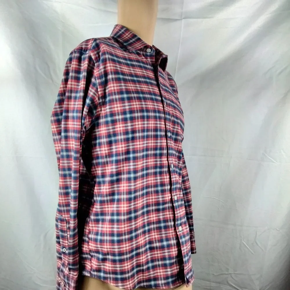 UNTUCKIT Men's Sz M Multicolor Plaid Long Sleeve Button-Front Millbrook Shirt - Picture 4 of 6